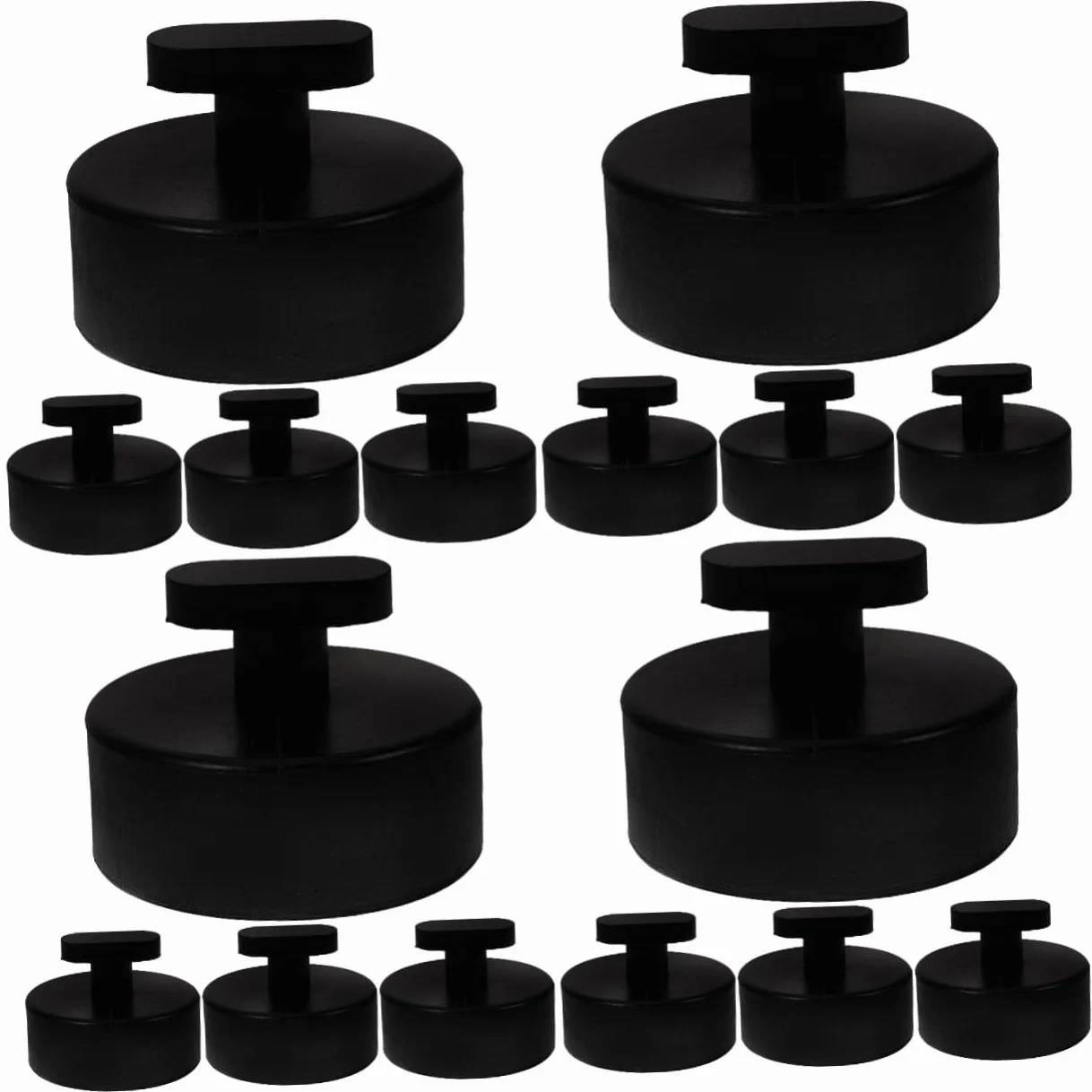 Angoily 4 Set Blocco Di Gomma Pavimento Pastiglie Accessori Per Camion Martinetto Di Sollevamento Jack Pad Tampone Ascensore Per Auto Gomma Da Cancellare Nero 4 Pezzi*4