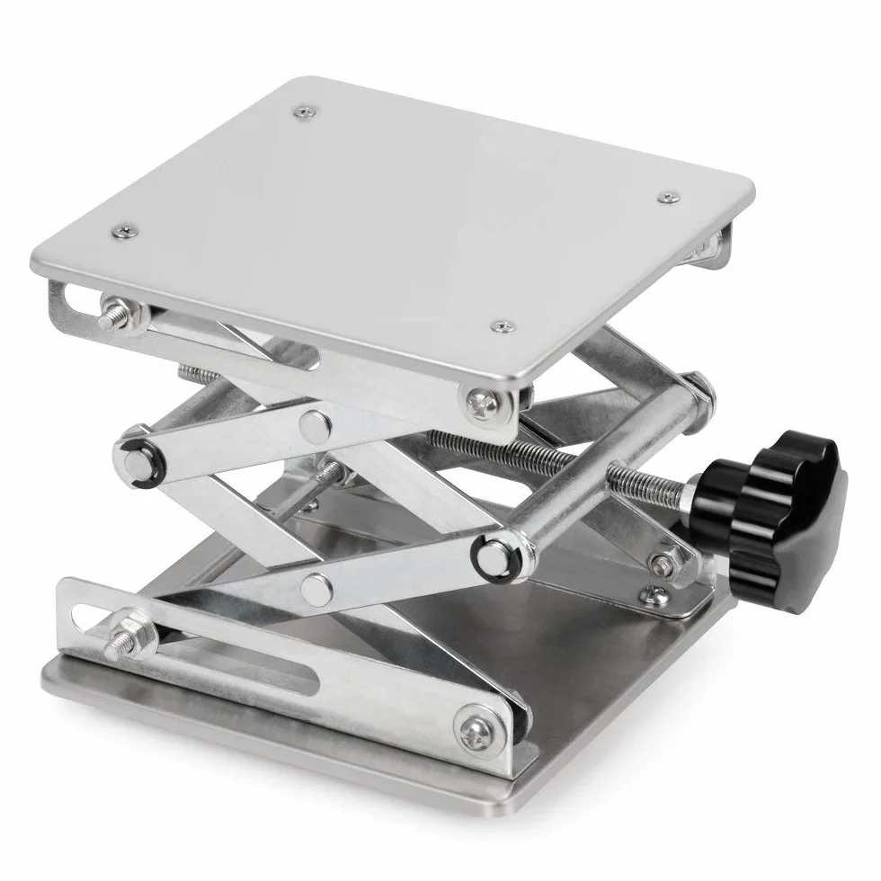 Stonylab Sollevatore Laboratorio 150x150mm Acciaio Inox Altezza 75-260mm Peso 10kg