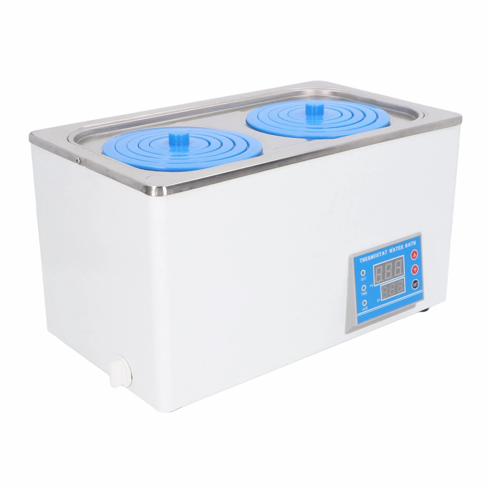 FTVOGUE Riscaldatore da Laboratorio Digitale Bagnomaria 7 Litri con Termostato Preciso e Doppia Apertura per Uso Scientifico e Analisi Chimica