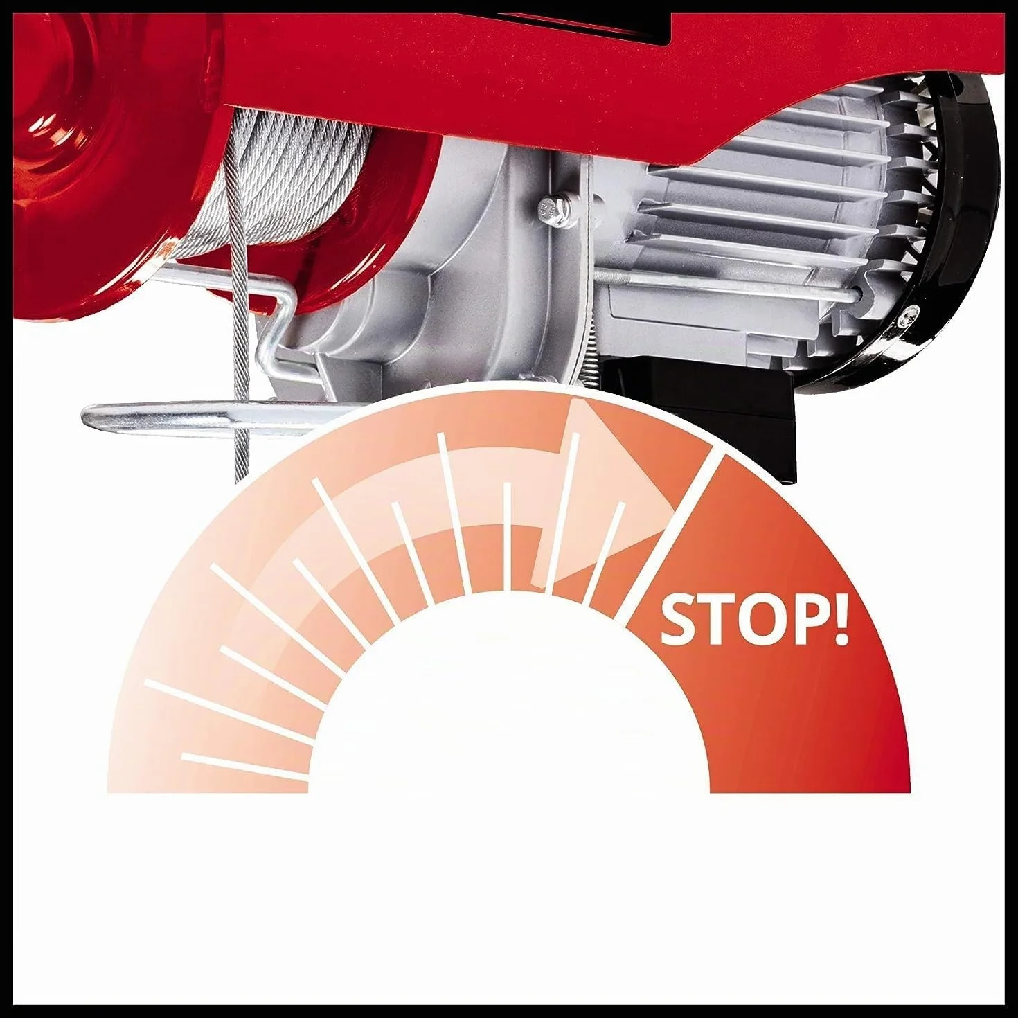 Einhell TC-EH 600 Argano elettrico (220-240 V, 50 Hz, 1050 W portata senza rullo guida 300 kg, portata con rullo guida 600 kg, cavo 18m)