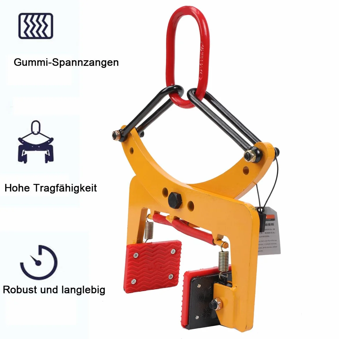 Pinze di scorrimento per cordoli, Pinza per pietre 280 kg, morsetti per sollevamento e trasporto, pinze di sollevamento, cordolo supporto per pietre apertura regolabile 6-24cm