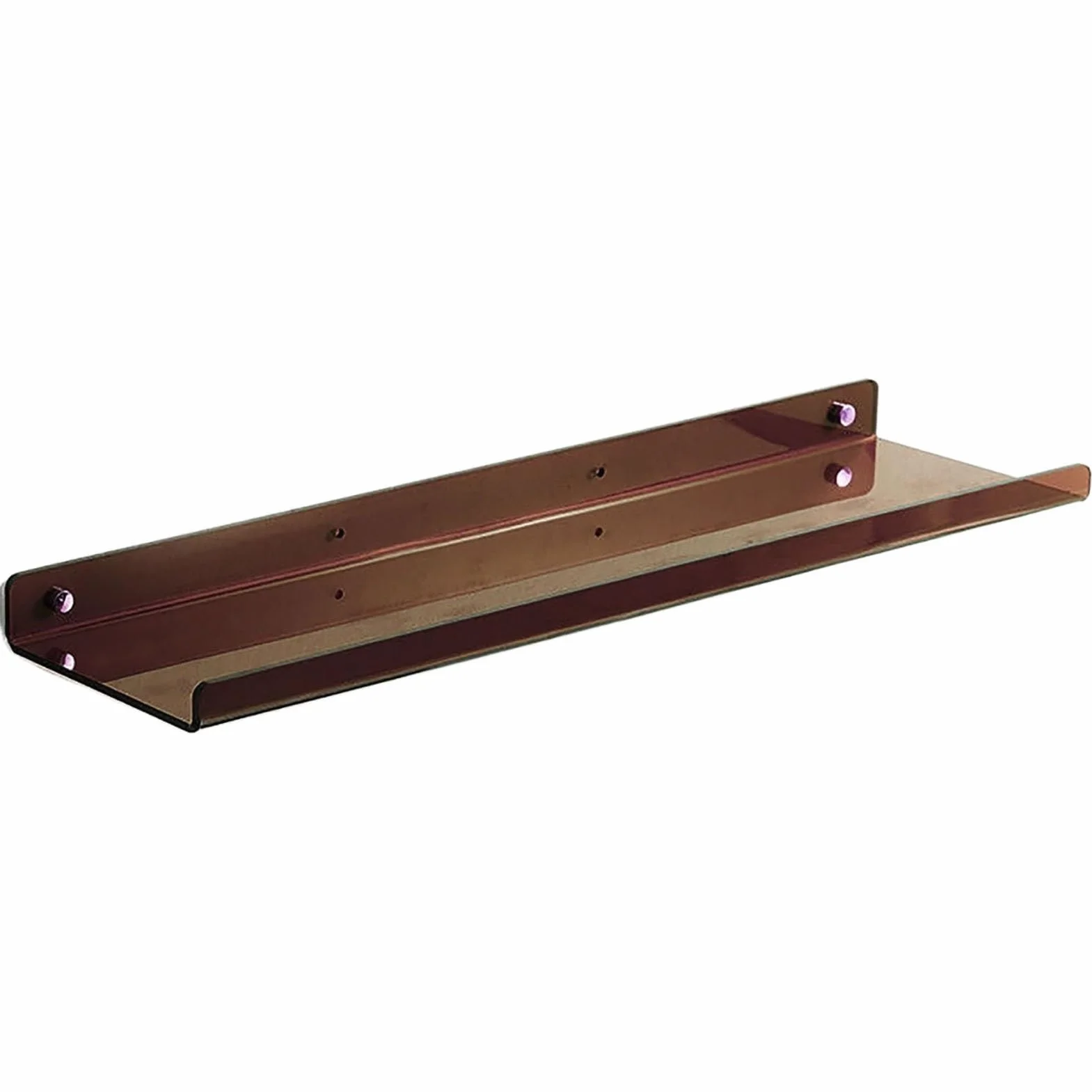 Scaffali in Acrilico da Parete 5 mm, Mensola sospesa portaoggetti Bagno 40x12 cm Tea Color