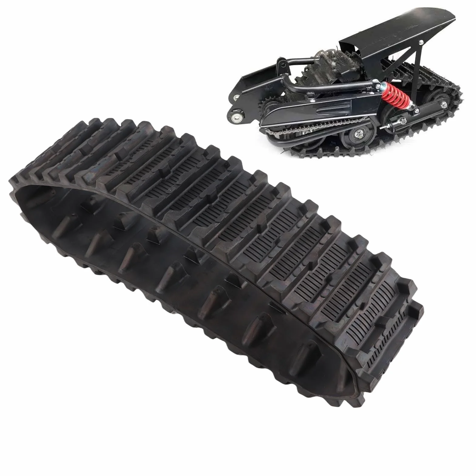 Cingoli in Gomma Pista per Pneumatici con Ruota di Trazione Aumentata per Pista ATV UTV Motoslitta Elettrica Spazzaneve Go Kart,Attrezzi per campeggio
