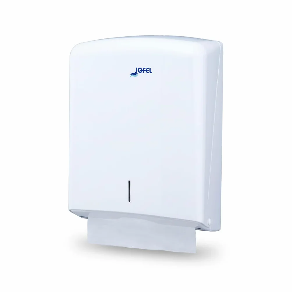 Jofel Azure AH33000 Distributore di Asciugamani a Parete 600 Asciugamani Zig Zag Resistente Alloggiamento in ABS