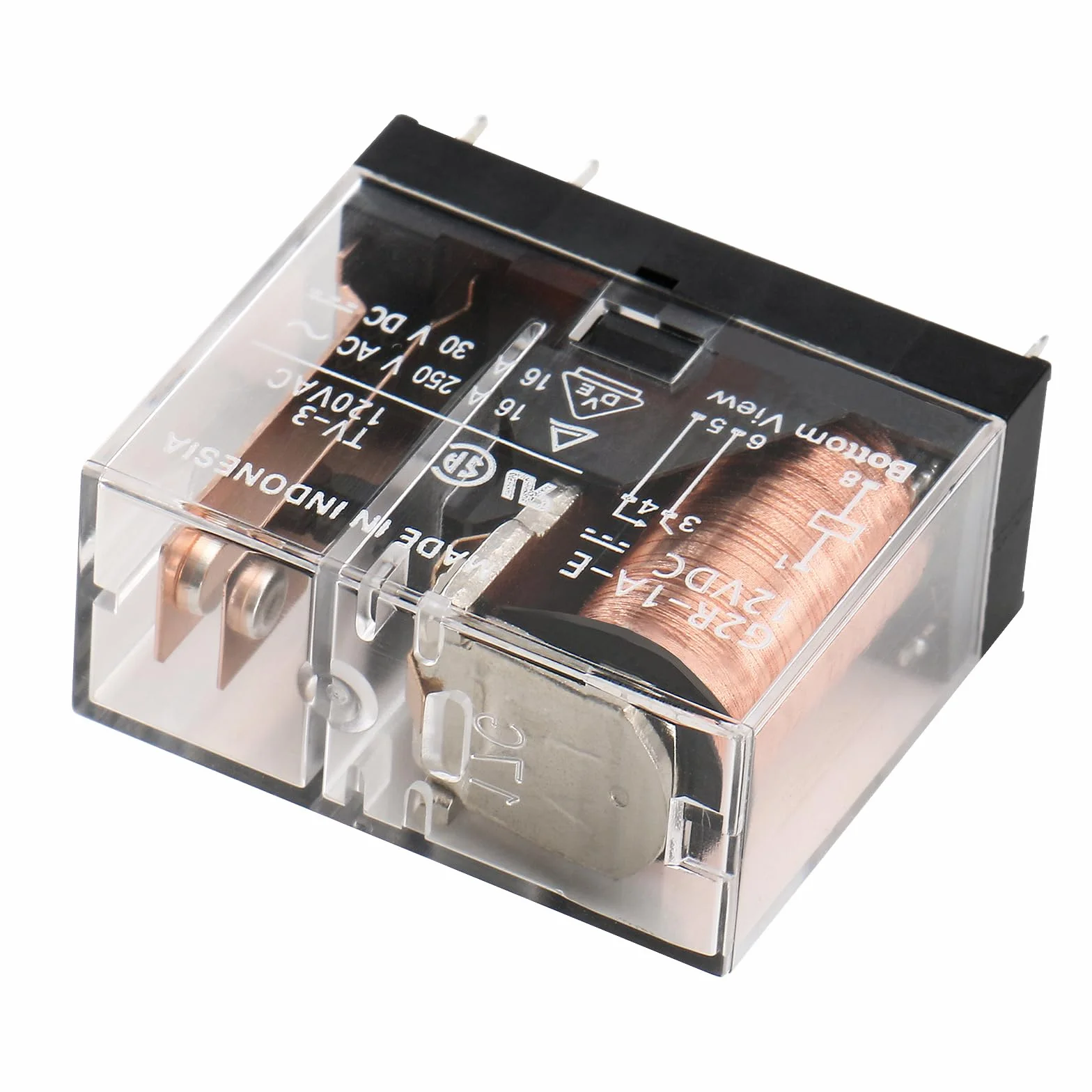 2PCS componenti elettronici G2R-1A-E DC12V Relè di potenza SPST-NO 12VDC, 16A, scheda PC