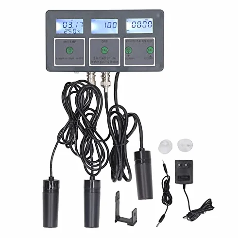 8 in 1 PH EC SALT ORP TDS CF TEMP Tester Online della qualità 'acqua per Acquari, Coltura, Laboratori, Spa, Piscine, con Monitoraggio Remoto e Ricezione Dati in Tempo Reale per