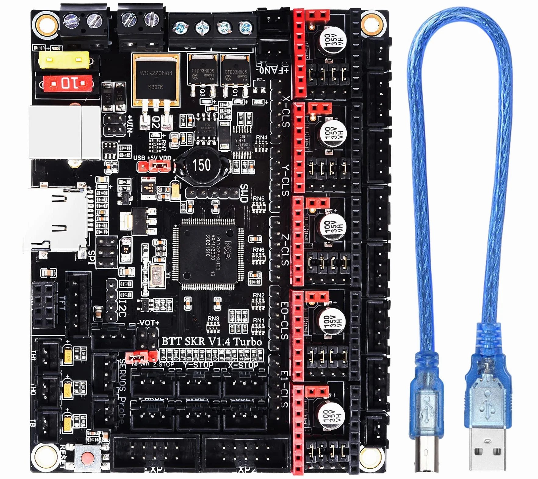 BIGTRETECH SKR V1.4 Turbo 32bit scheda controller per stampante 3D compatibile con 12864LCD/TFT24 supporto 8825/TMC2208/Tmc2130