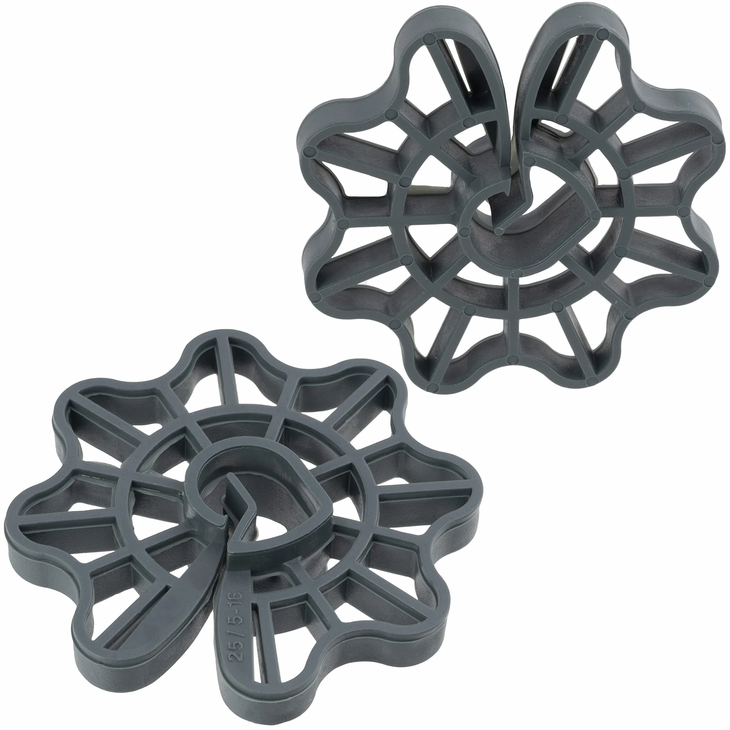 AERZETIX - C65228 - Set di 50 cunei di armature per ferro da calcestruzzo da Ø5 a Ø16 - intarsio da 25mm - per fissaggio verticale - accessorio cassero a clip - in plastica - lastra armato rinforzato