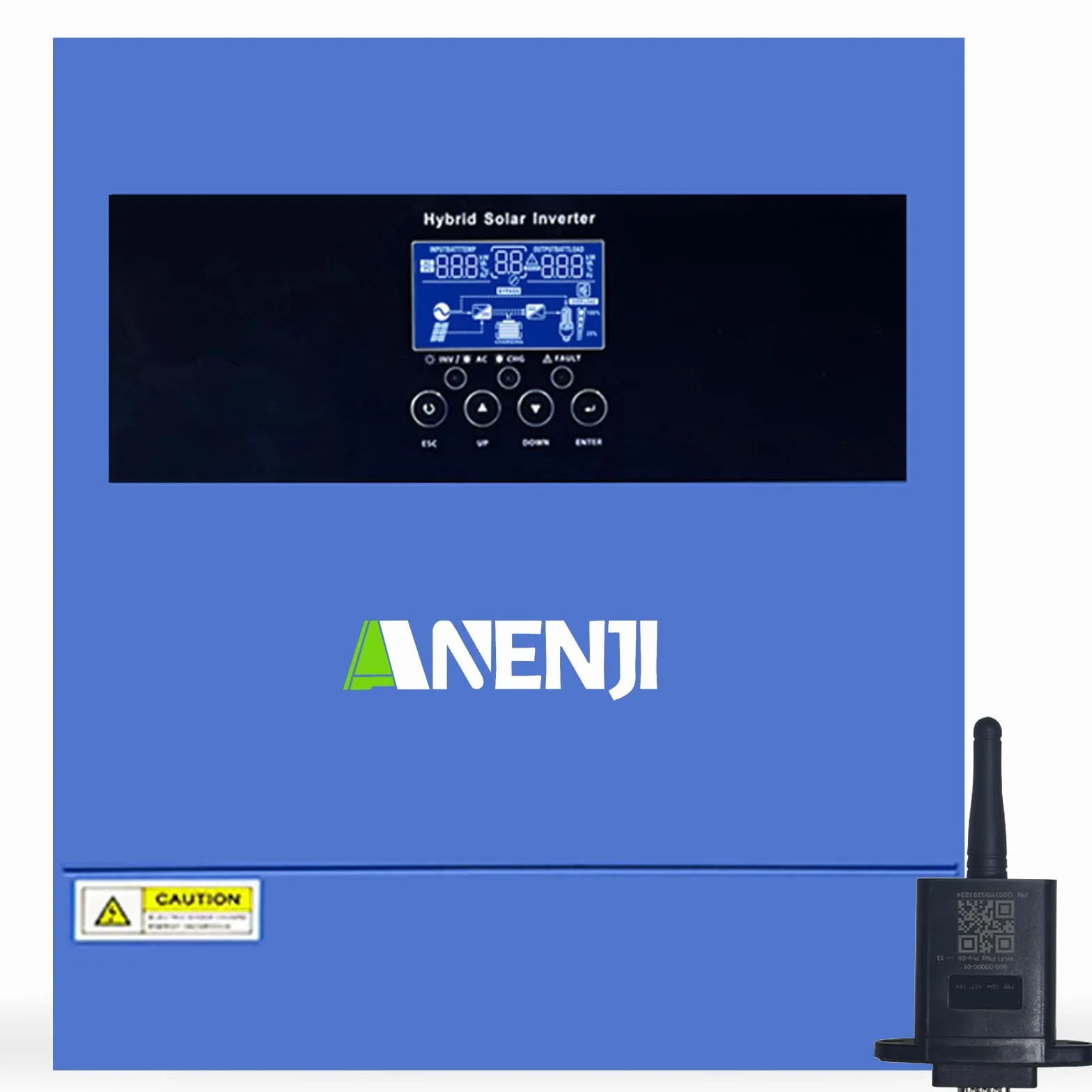 4200W Inverter Ibrido 24V Inverter Fotovoltaico a Onda Sinusoidale Pura, MPPT da 100A Tensione di Ingresso Fotovoltaica Massima di 500V, Adatto Per Batterie al litio da 24V, con Modulo WiFi