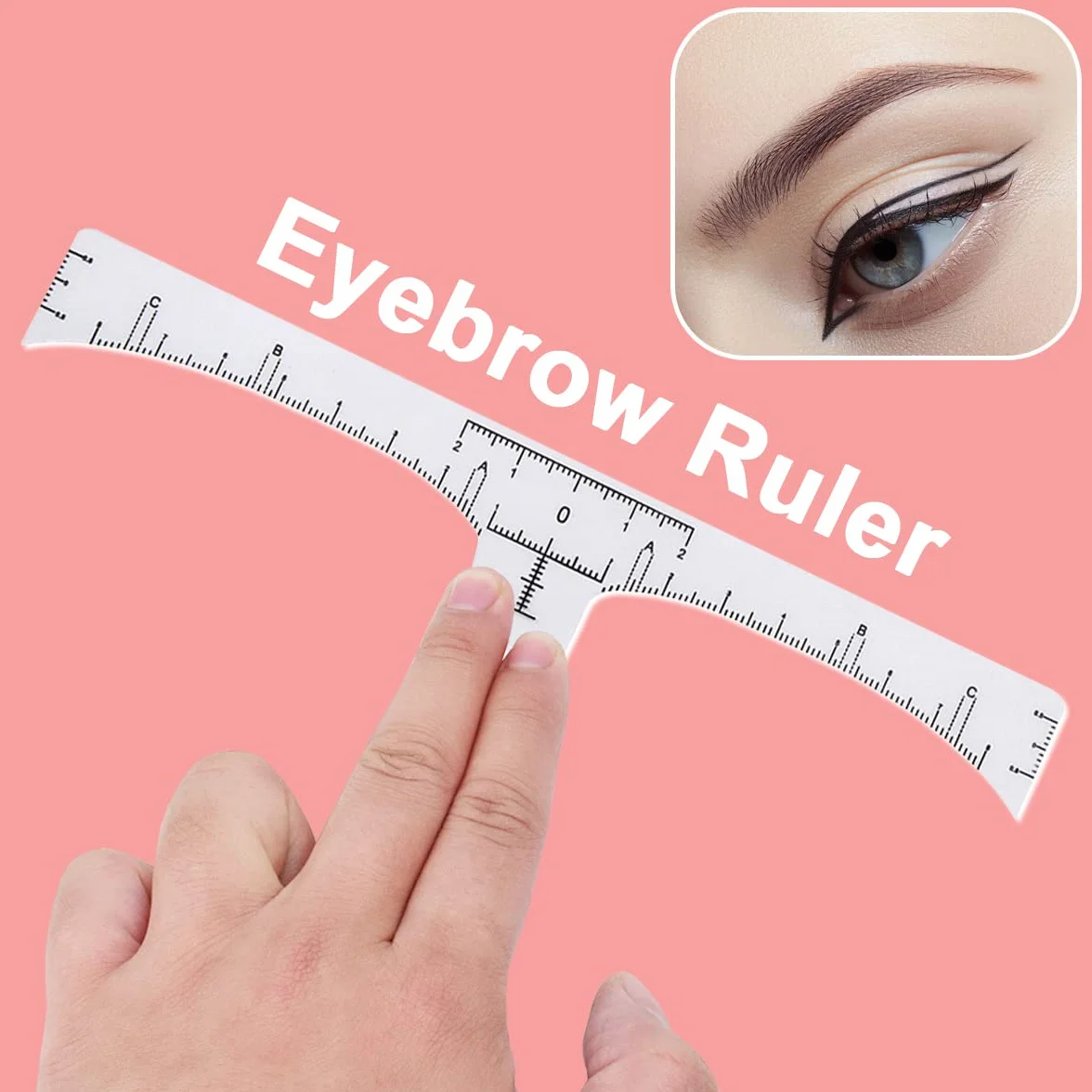 KINGMAS 100 righelli per sopracciglia usa e getta microblading adesivi strumento misurazione