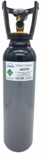 Kit azoto "HEAVY" con bombola piena da 5 lt. 1 MC + riduttore di pressione prova tenuta impianto