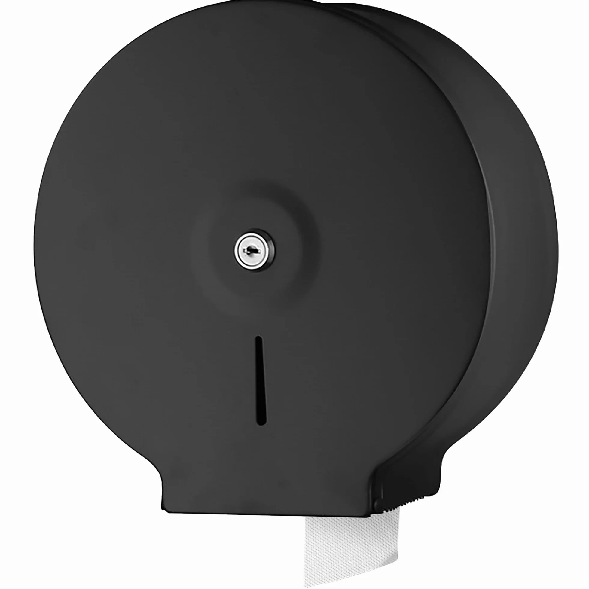 NICEME Dispenser di asciugamani di carta, commerciale, blocco, mandrino 40mm, diametro 255mm, Nero