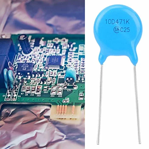 50 Pezzi Varistori 10D471K 10K471 Diametro 10mm Tensione 470V - Protezione Circuito Elettrico, Componente Elettronico per Dissipazione Sopratensioni
