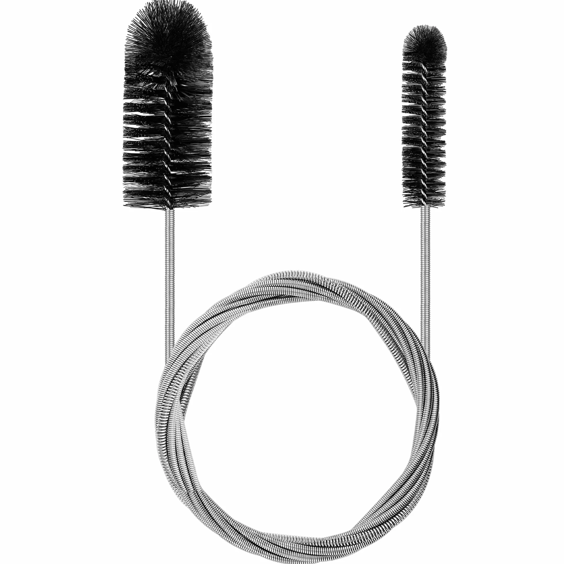 200cm Stura Tubi di Scarico Flessibili Pulisci Tubature Pulisci Tubi Scarico Spazzola Pulizia Scovolino Doppio per Cucine Vasche Bagno Servizi Igienici Fognature lavandino Nero