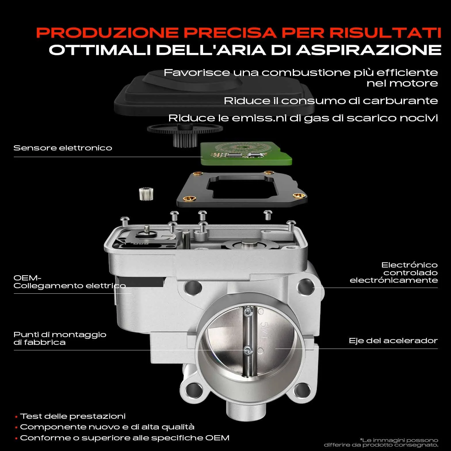 Frankberg Valvola dell'acceleratore Compatibile con Punto Furgone/Compatto 188 1.2 60 Seicento/600 187 1.1 Doblo MPV 119 223 1.2 Seicento/600 Furgone/Compatto 287 1.1 71718959