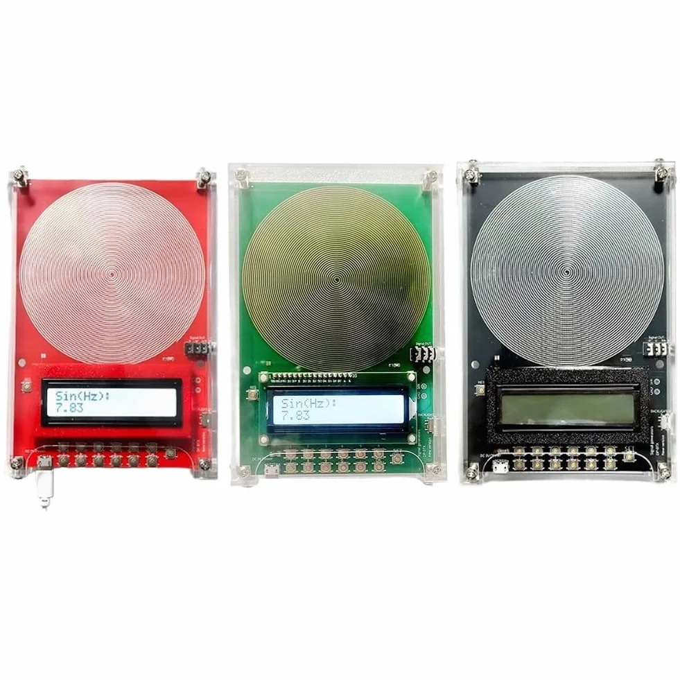 Generatore di impulsi a bassa frequenza risonante 7,83 Hz, gamma regolabile 0,1 Hz-30 kHz, oscillatore digitale, alloggiamento acrilico, alimentato USB, verde
