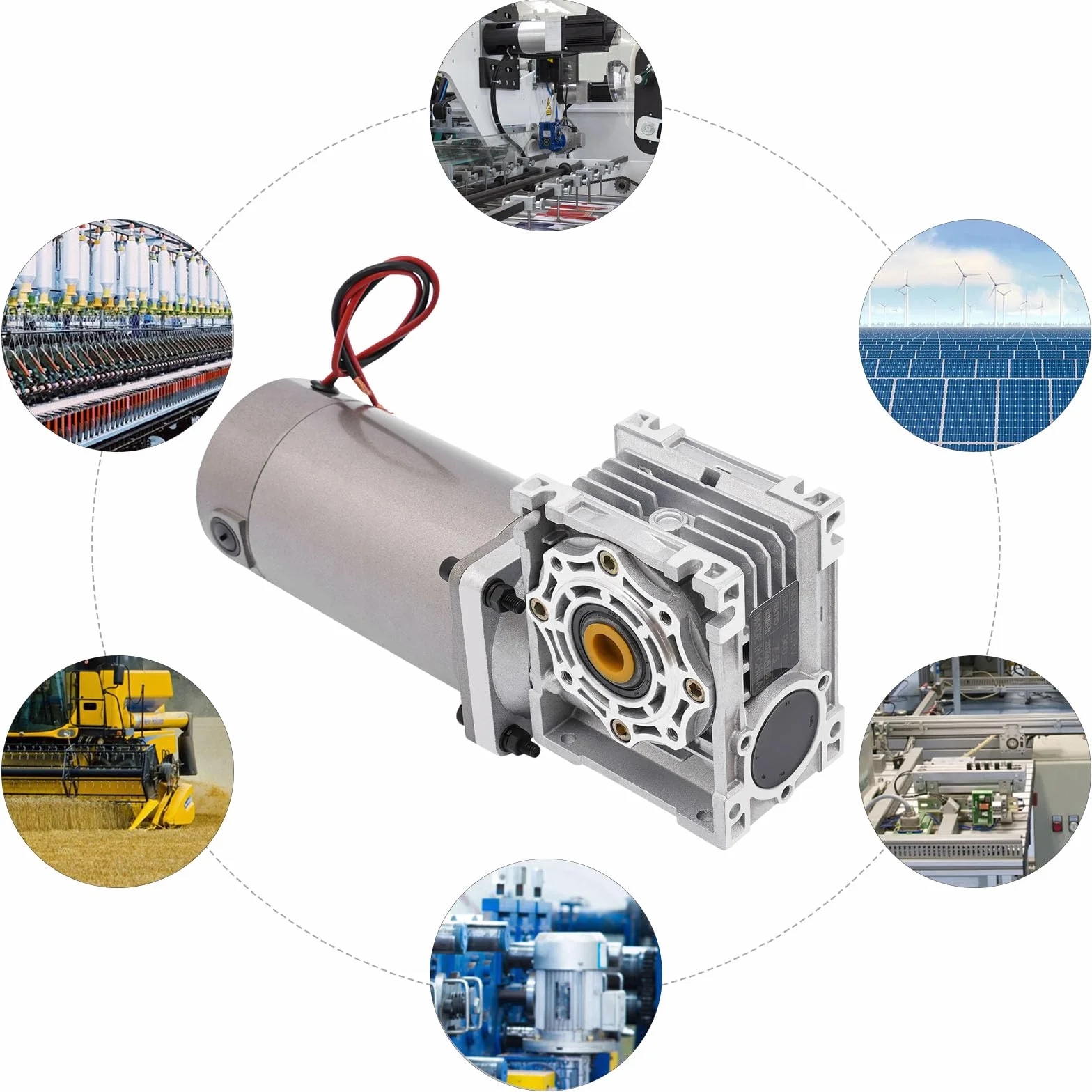 Motore a vite senza fine DC 300 W 24 V 1800 RPM autobloccante