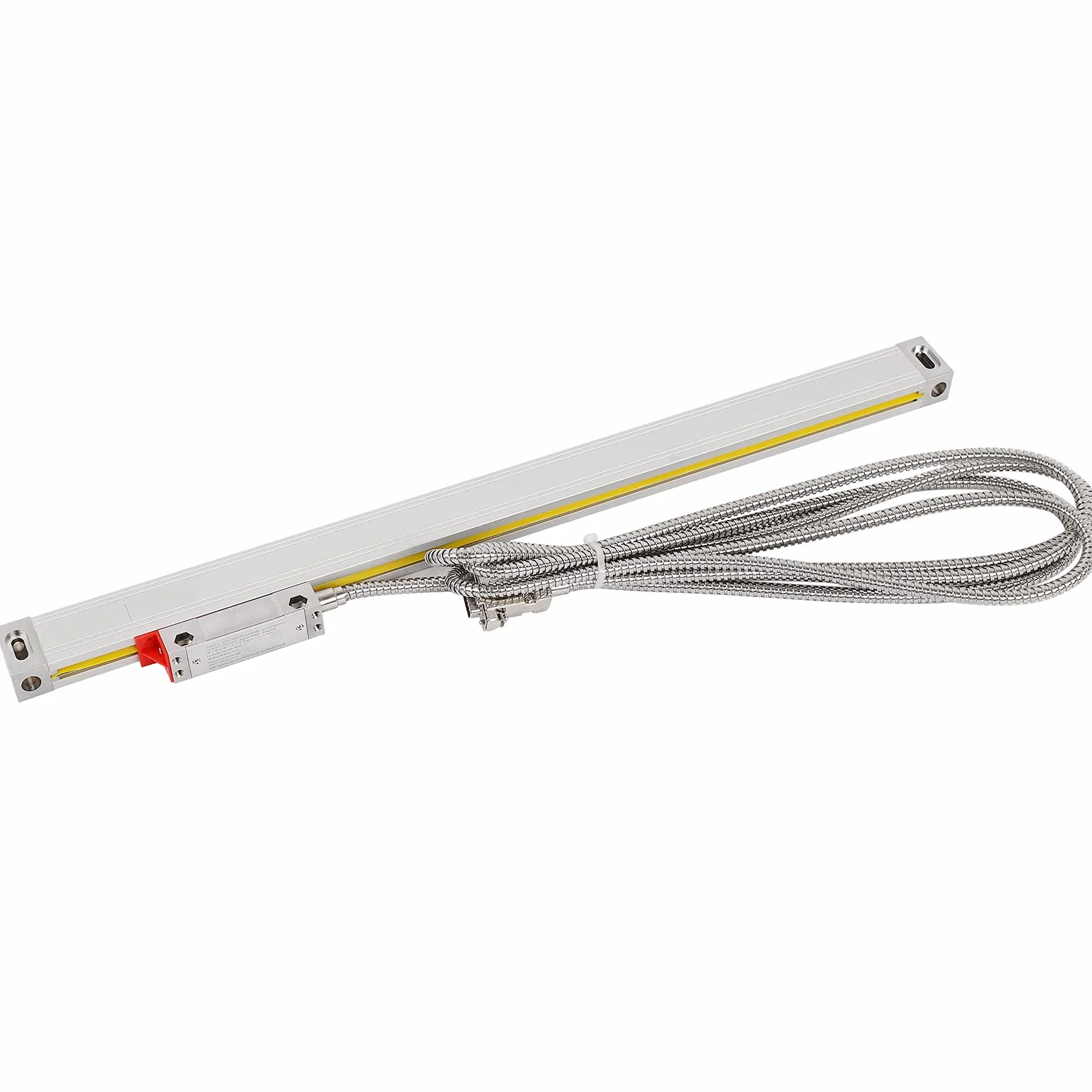 Encoder a Scala Lineare, Encoder a Righello Lineare, Encoder a Scala Lineare Ottica Ad Alta Precisione Sensore Righello a Reticolo 5 μm per Tornio DC5V con Cavo (950)