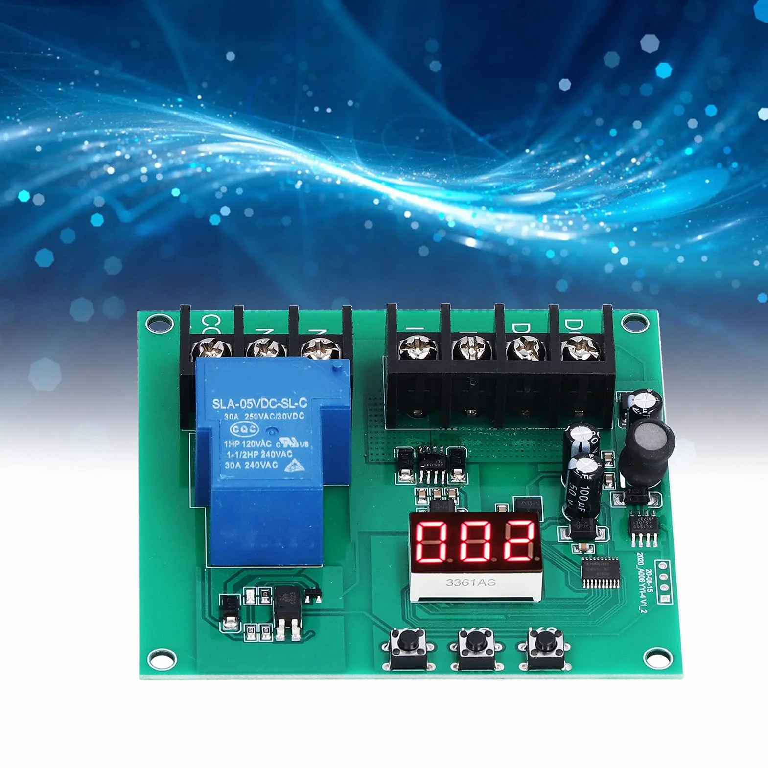 Modulo di Rilevamento della Corrente CC YYI-4 7-30V 0-30A Scheda del Modulo di Rilevamento del Rilevamento della Corrente CC Modulo relè di Protezione Sovracorrente
