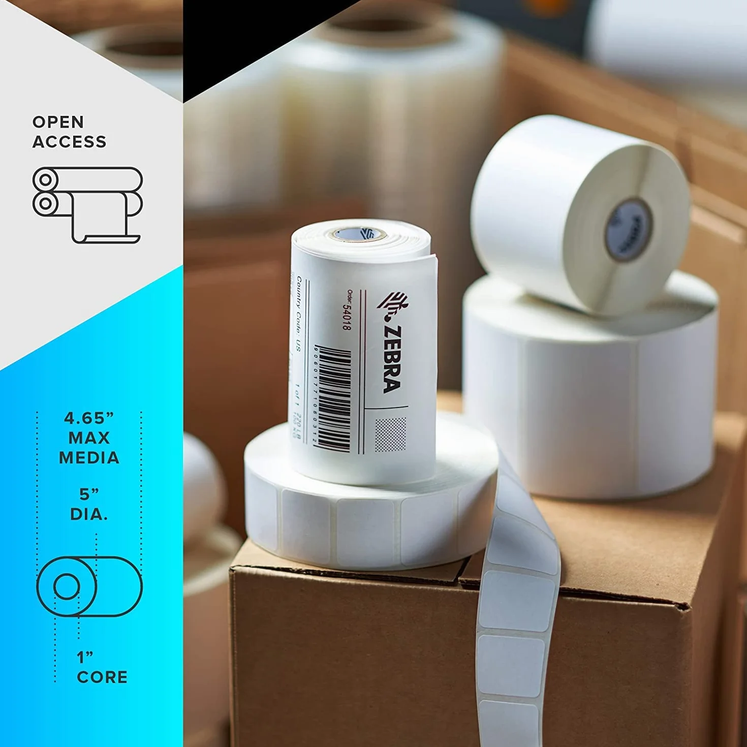 ZEBRA Tecnologie - Stampante termica diretta ZD421-203 dpi, USB, host USB, BTLE5 e connettività Ethernet - Adatta per applicazioni logistiche, manifatturiere, di vendita al dettaglio e sanitarie