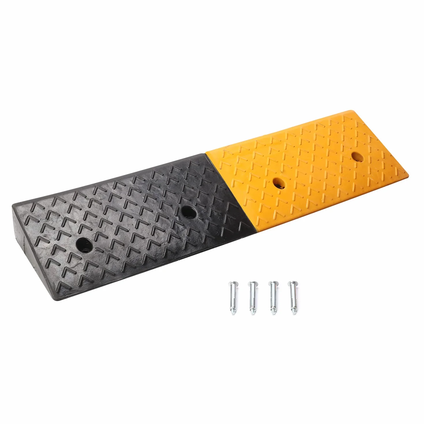 uyoyous Rampa per Bordstein Bordsteinkantenrampe Auffahrtrampe 10 cm in gomma Autorampe Schwellenrampe Türschwellenrampe, Rampe in gomma per Auto, Bicicletta, Moto, Marciapiede, 100 x 25 x 10 cm