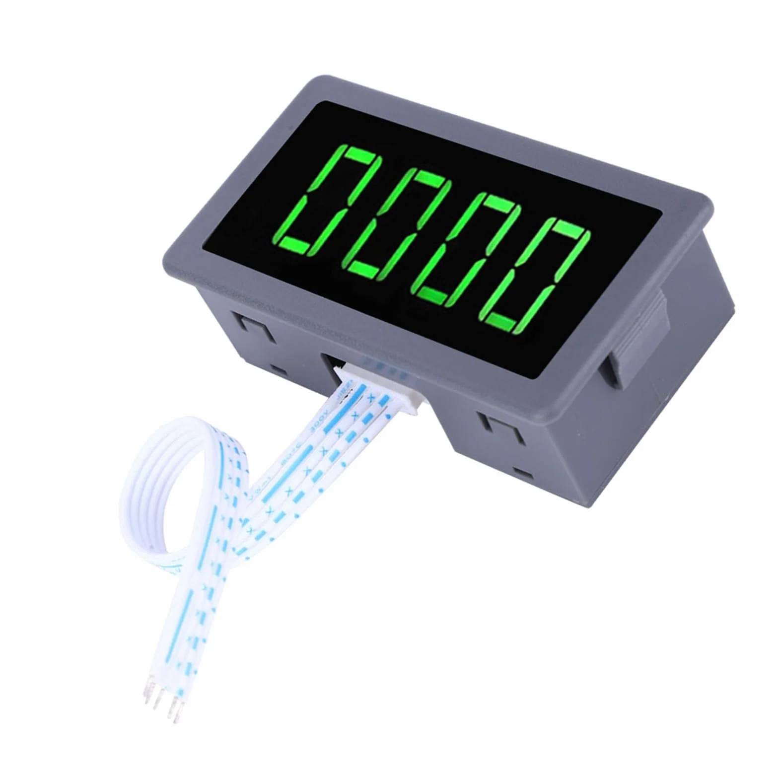 Contagiri Motore Digitale LED Verde 4 Cifre 10-9999 RPM Sensore Hall Magnete Rotondo Display 0,56 Pollici 8-24V Dimensioni 79x26x43mm