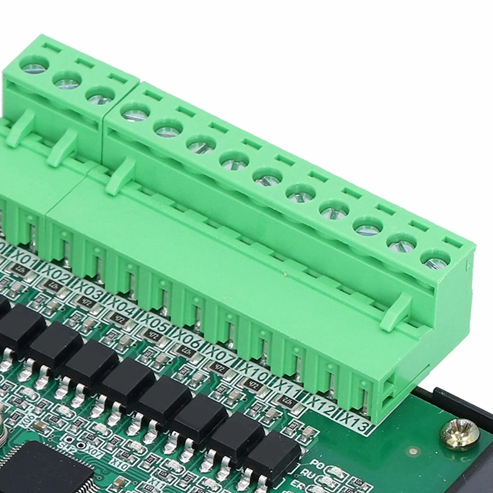 PLC Scheda di Controllo Industriale DC 24V Controller Logico Programmabile Relè 12 Ingresso 8 Uscita 2N20MT per il Controllo di Automazione Industriale(with Base)