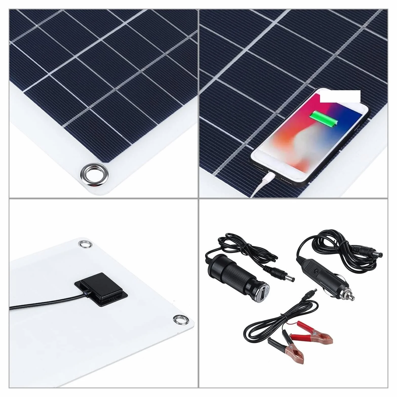 Pannelli solari portatili 300W Kit pannello solare 12V Ricarica USB Scheda di controllo delle cellule solari Celle solari impermeabili portatili per telefono RV Car MP3 little surprise