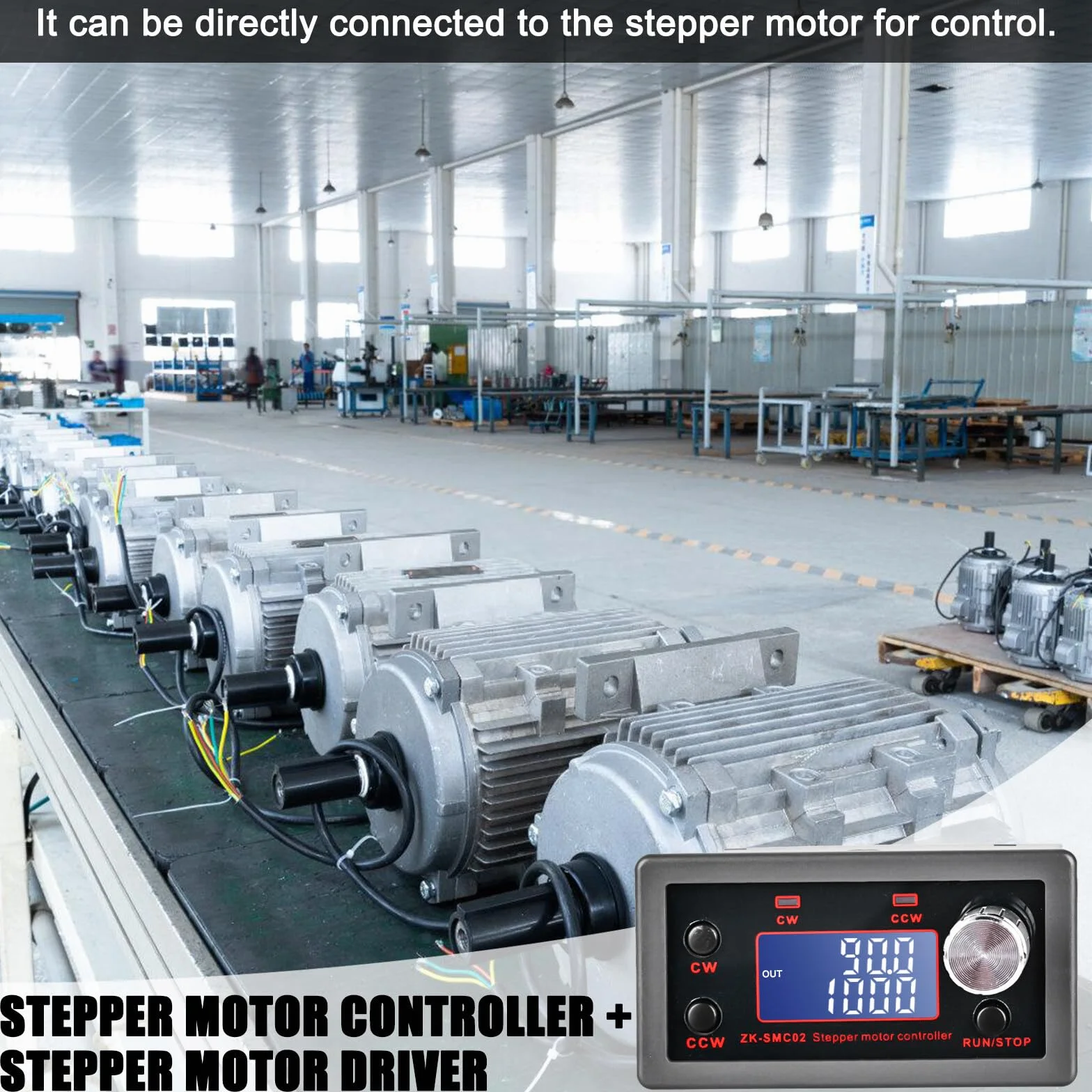 Molbory Controller motore passo-passo NEMA 17 23 - 4 A Scheda di controllo integrata con angolo e velocità di impulso PLC