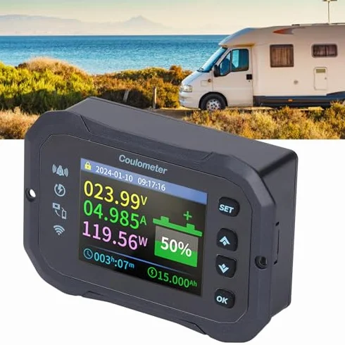 Monitoraggio Remoto Della Batteria Monitoraggio Batteria WiFi Misurazioni Di Parametri Multipli Promemoria Integrato Con Shunt Per Ampia Compatibilità