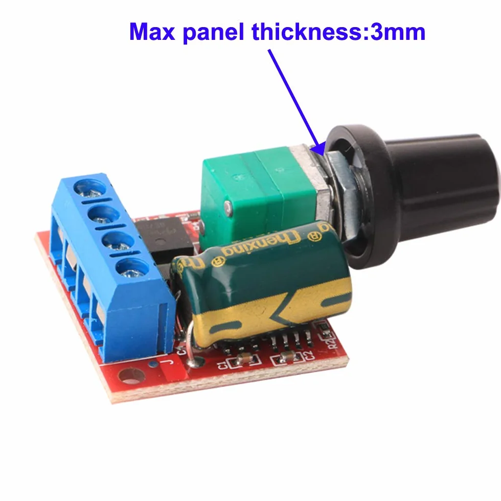 Gebildet 2pcs Mini Controller di Velocità PWM Motore DC, Modulo Interruttore Regolabile Velocità 5V-35V 5A DC, Regolatore di Tensione Variabile 6V 12V 24V