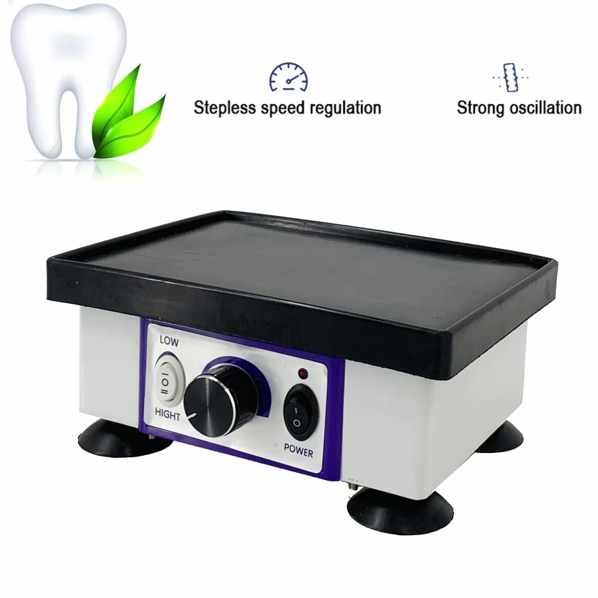 Oscillatore dentale Vibratore in gesso Vibratore dentale quadrato Vibratore in gesso 120 W Attrezzatura da laboratorio Vibrazione per attrezzature da laboratorio dentali Clinica odontoiatrica