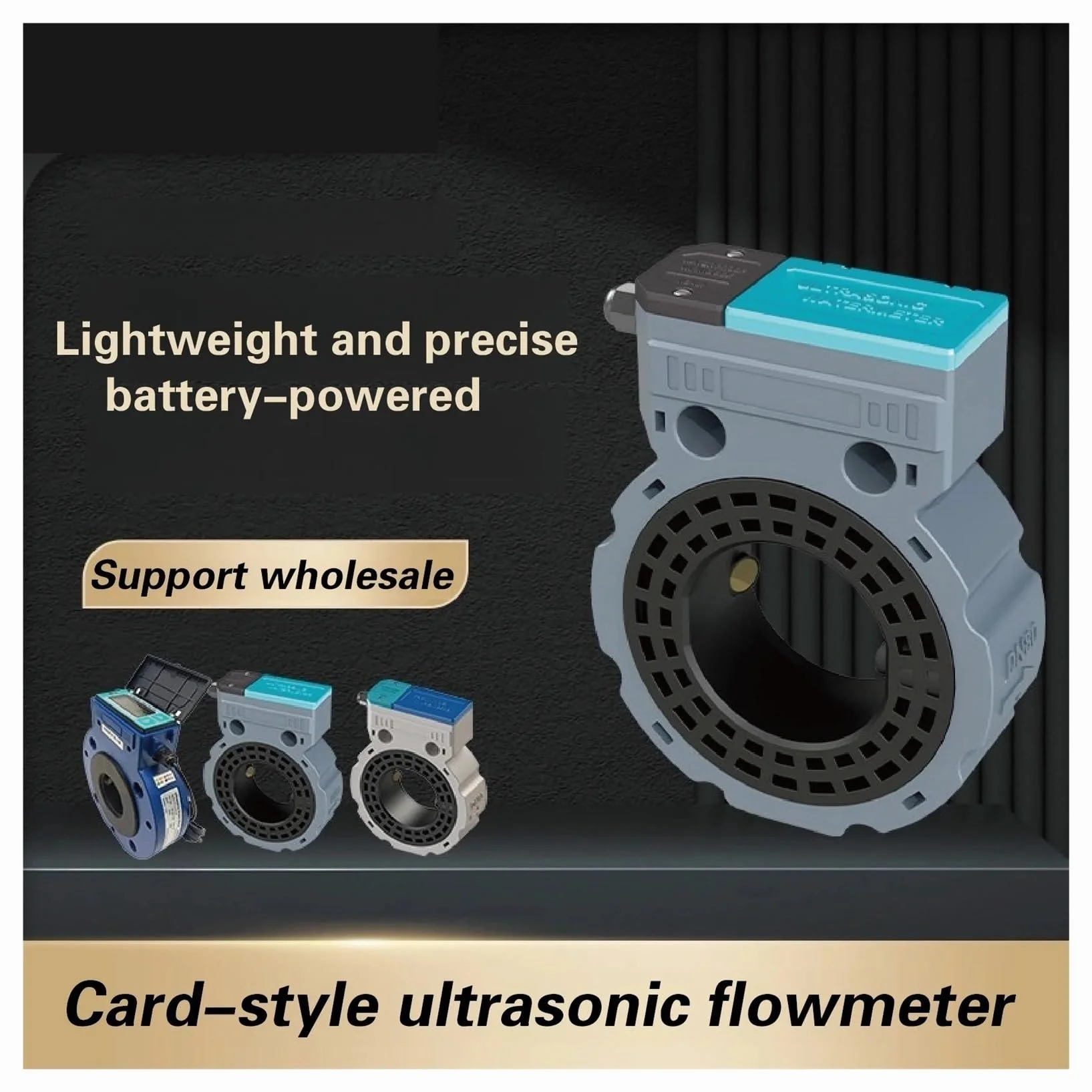 Misuratore di portata ad ultrasuoni DN 50 Trasduttore flusso a pinza d'acqua digitale non invasivo portatile
