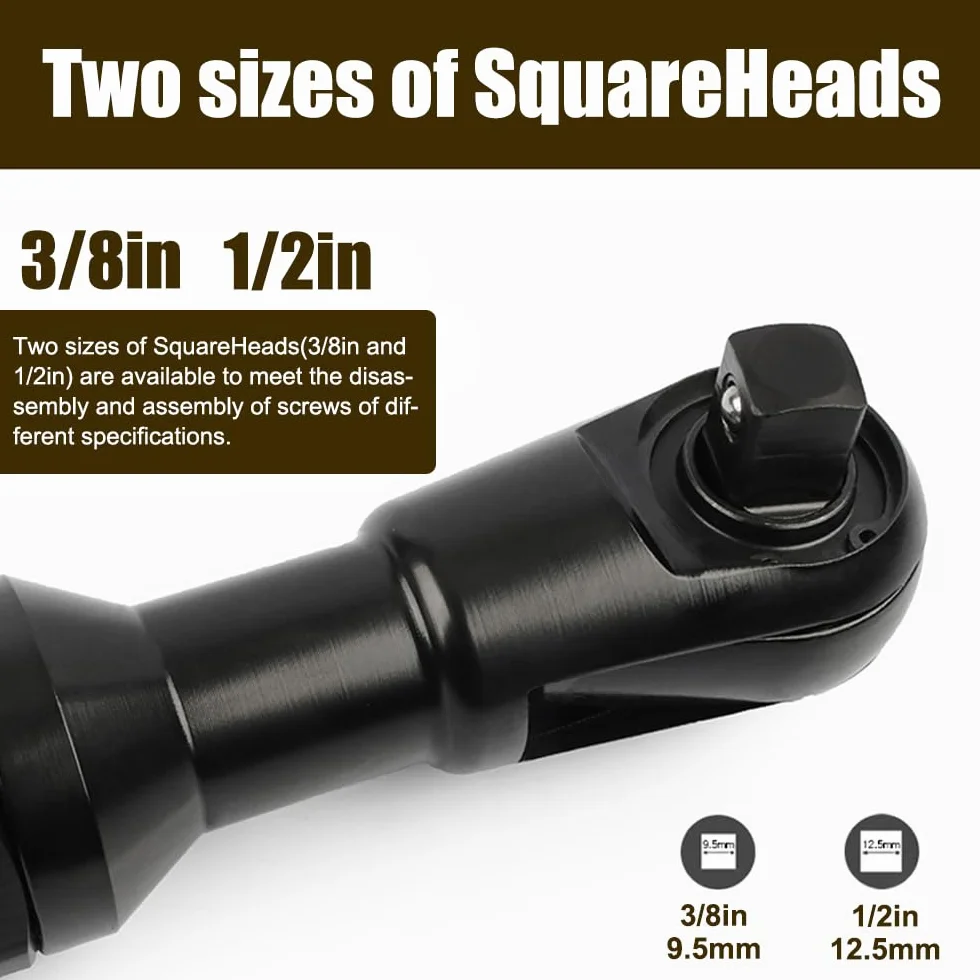 Chiave a cricchetto pneumatica ad angolo retto pesante per albero quadrato