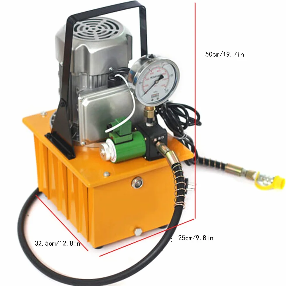 Pompa Idraulica Elettrica 1400 RPM Con Serbatoio Del Carburante Da 7 L, 750 W, 220 V, Per Rimorchio, 2-70 Mpa Elettrovalvola Idraulica (Verde)