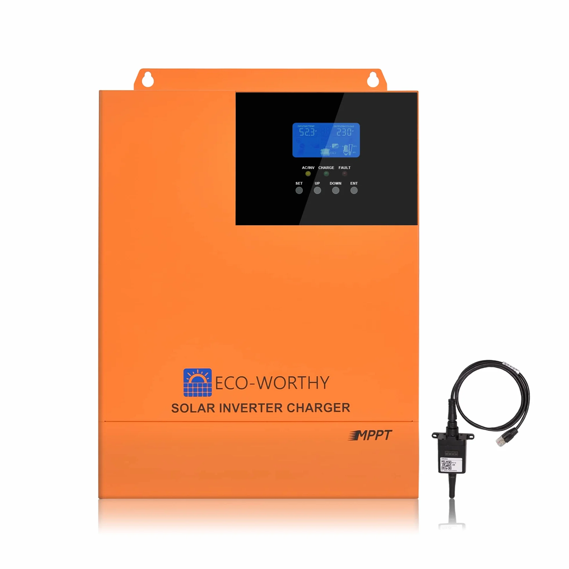 ECO-WORTHY Inverter ibrido 48 V 5000 W a onda sinusoidale pura + MPPT 80 A regolatore di carica solare DC a 220 V/230 V AC inverter solare per camper casa sistema solare completo