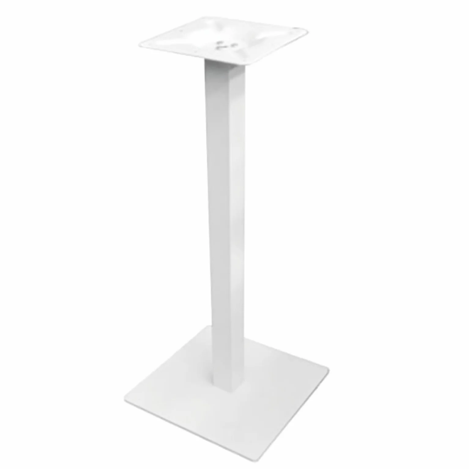 Gruppo Maruccia - Base Tavolo Alta in Acciaio - Piede a Piastra Piatta Quadrata - Prodotto Adatto all'Uso Professionale per Bar, Ristoranti, Pizzerie - Altezza 108 Cm