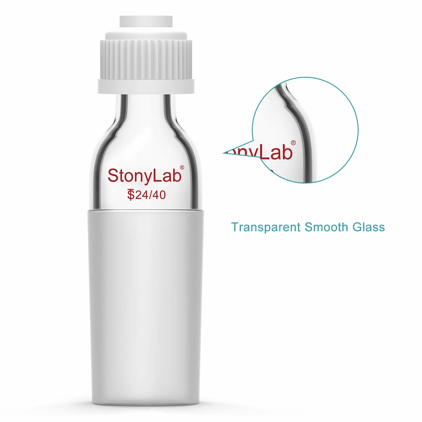 StylLab Termometro Adattatore con Giunto 24/40, Altezza 80mm per Distillazione