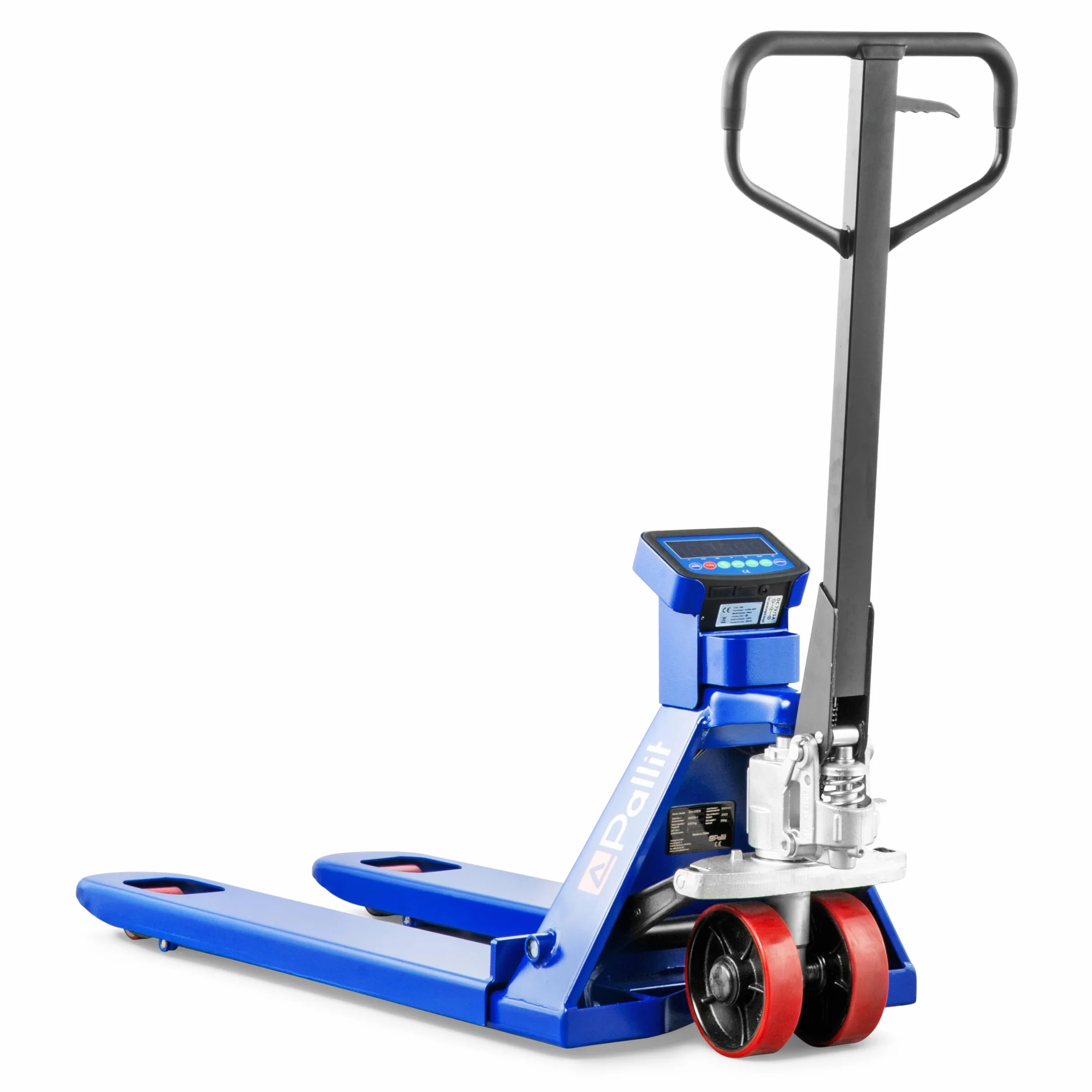Pallit Transpallet Manuale con Bilancia Integrata SCALE+ | Portata 2500 kg | Pesatura 0,5 kg | Forche 1150 mm | Ruote in PU | Garanzia 5 Anni