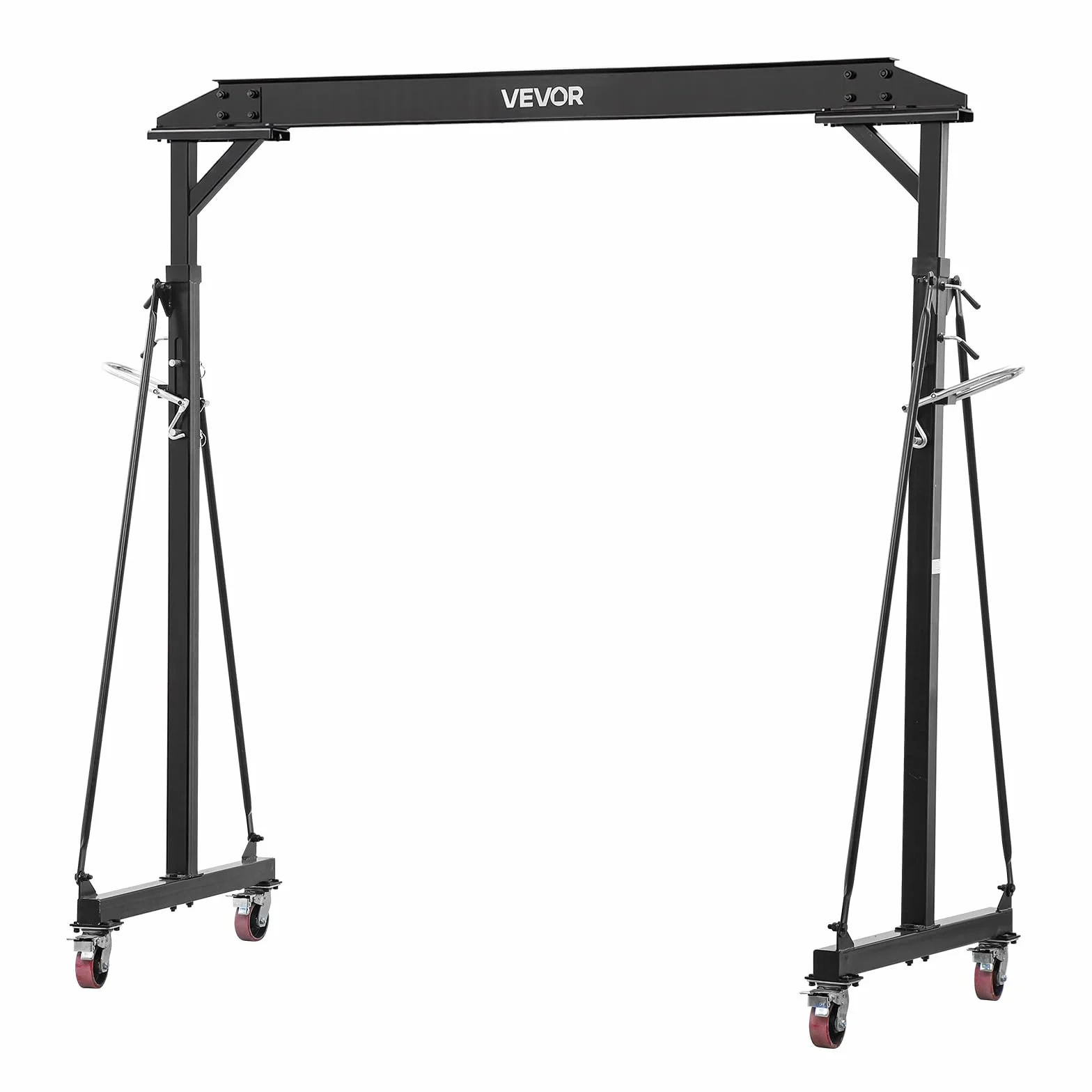 VEVOR Telaio Gru a Portale Altezza 243-363 cm Portata Max di 998 kg, Telaio Mobile con Portata 998 kg, Altezza Regolabile 243-363 cm, Ruote con Freno e Struttura in Acciaio, per Officine e Magazzini