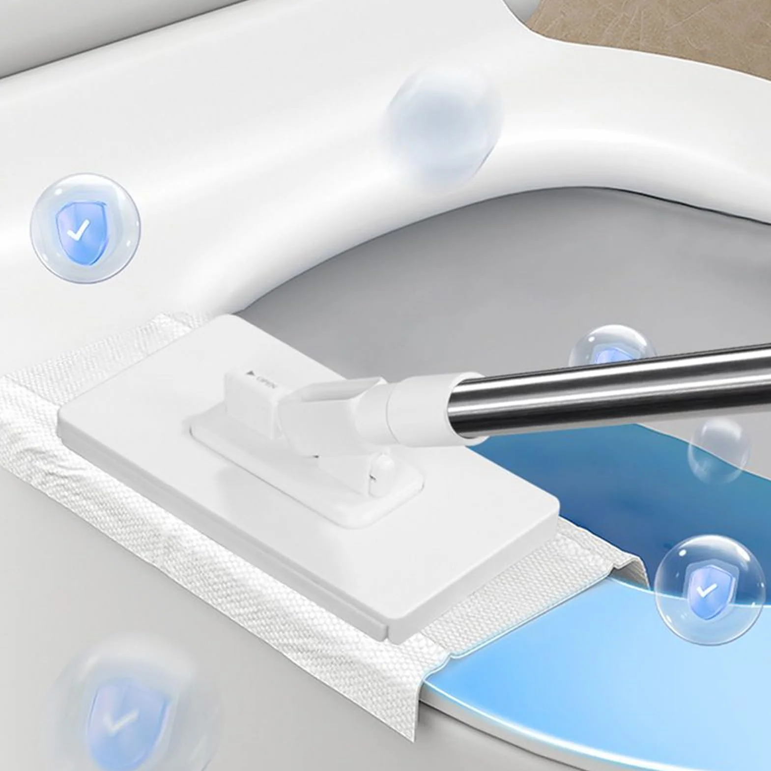 Kit MOP Domestica z 4 Panni Riutilizzabili Detergente Multiuso per Laminato Piastrelle Legno