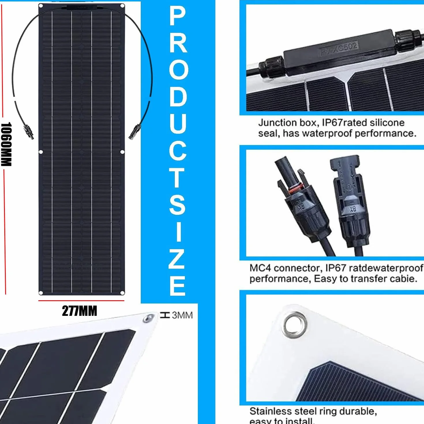 Kit Pannello Solare Flessibile, Pannello Solare Ultrasottile Da 400 Watt, Pannelli Solari Monocristallini Flessibili, Con Regolatore Di Carica Da 40 A