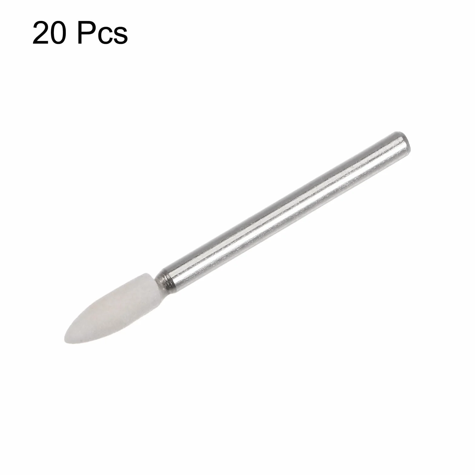 QUARKZMAN 20pz Punte Mandrino Montate Feltro Lana 4mm Testa 1/8 Pollici supporto Conico Lucidatura Punta Trapano Feltro Lucidatura Ruota per Strumento Rotante