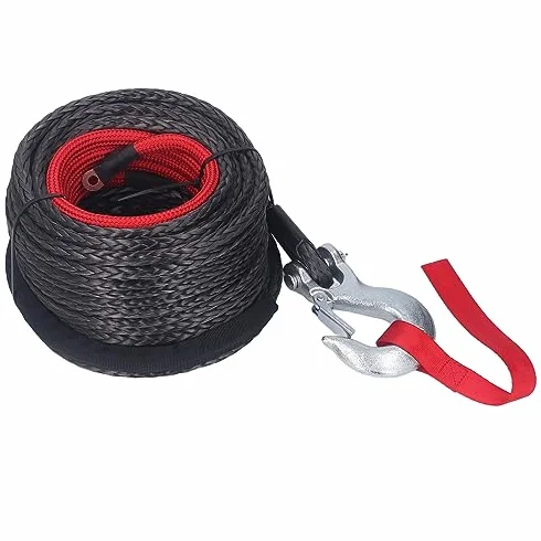 Corda Sintetica per Verricello, Corda in Plastica Sintetica 30M Verricelli Argano Resistente Ai Raggi UV Corda Forestale Resistente All'Usura Corda per Rimorchio per Verricello