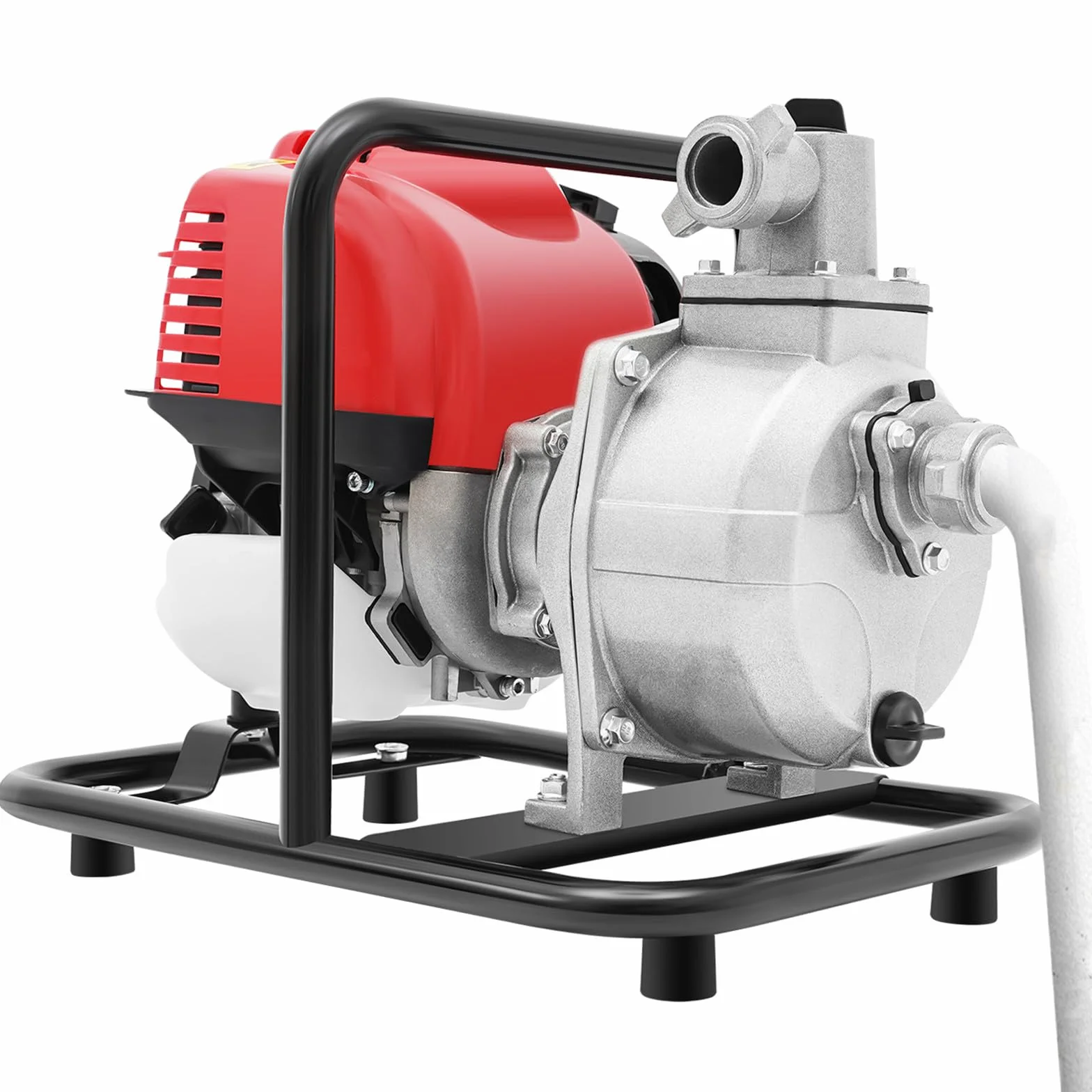 Pompa ad acqua a benzina con motore a 4 tempi da 38CC 1,6 CV autoaspirazione portatile Pompa da giardino 30m di altezza di sollevamento 8m di altezza di aspirazione 8100 L/h di portata Pompa per acque