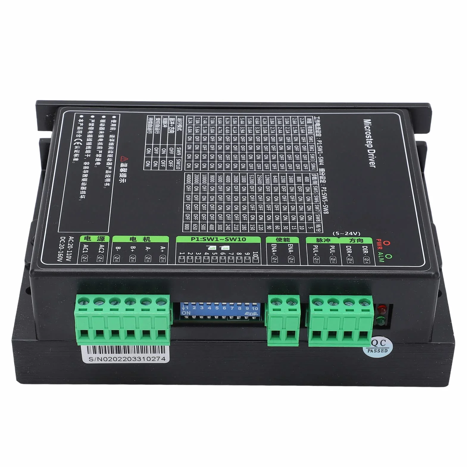 Driver Stepper Driver ad alta efficienza Efficienza Controllo per stampanti 3D Nero