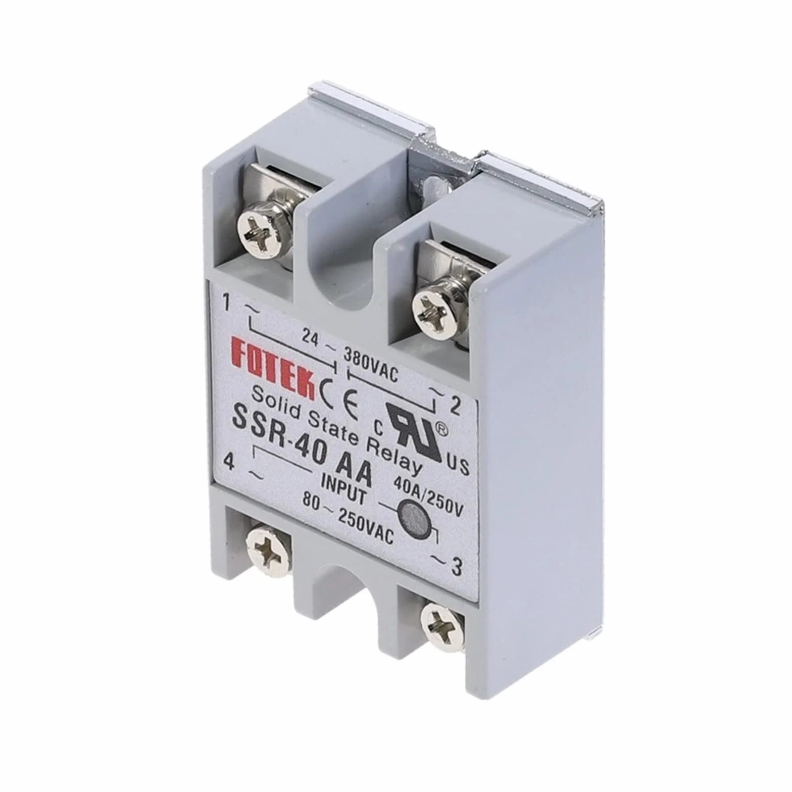 Parti elettroniche 1 pz SSR-40AA 40A Modulo relè a stato solido Ingresso 80-250 V CA 24-380 V CA