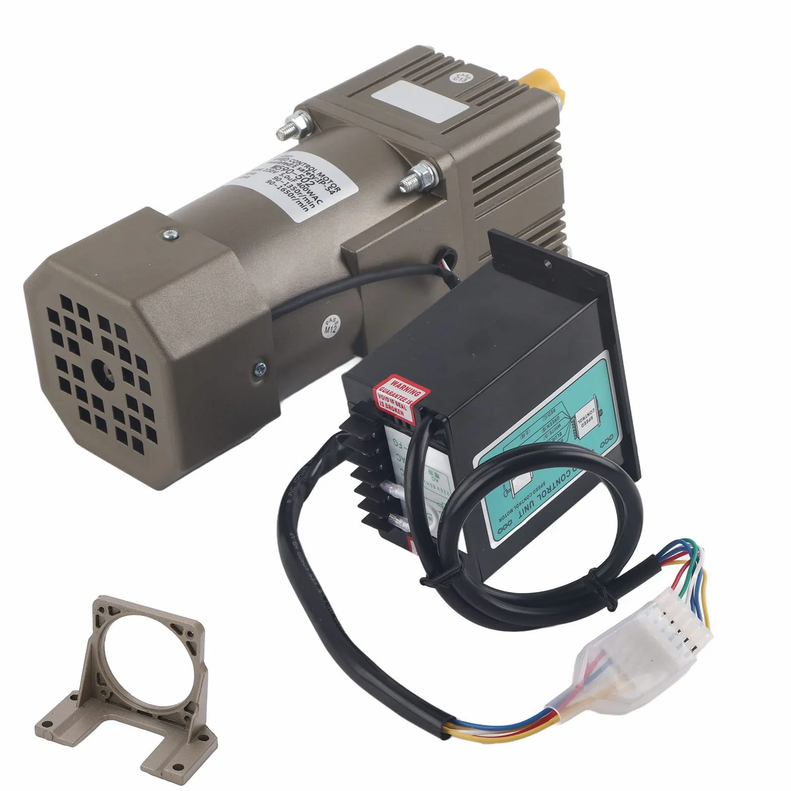 Coppie Elevate Motoriduttori Regolabili, Motore Elettrico Asincrono Monofase AC 220V 90W (Motoriduttore + Cambio + Regolatore + Staffa)(100K)
