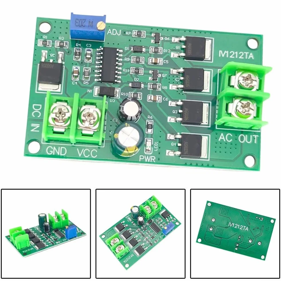 Efficiente inverter da CC a CA da 200 W, ingresso 12 V, modulo di segnale a onda quadra 50 Hz con protezione da connessione inversa