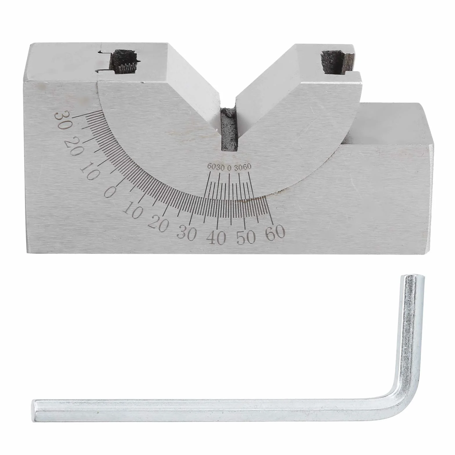 AccuMach Angolo Regolabile Calibro Angolo V Blocco per Fresatrici Utensili da Macchinista ±0.01mm Alta Precisione Continua 0-60 Gradi Blocco di Impostazione Dime Placcato